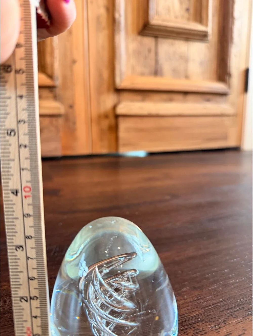 Home Decor | Clear Art Glass Egg Paperweight | 1148